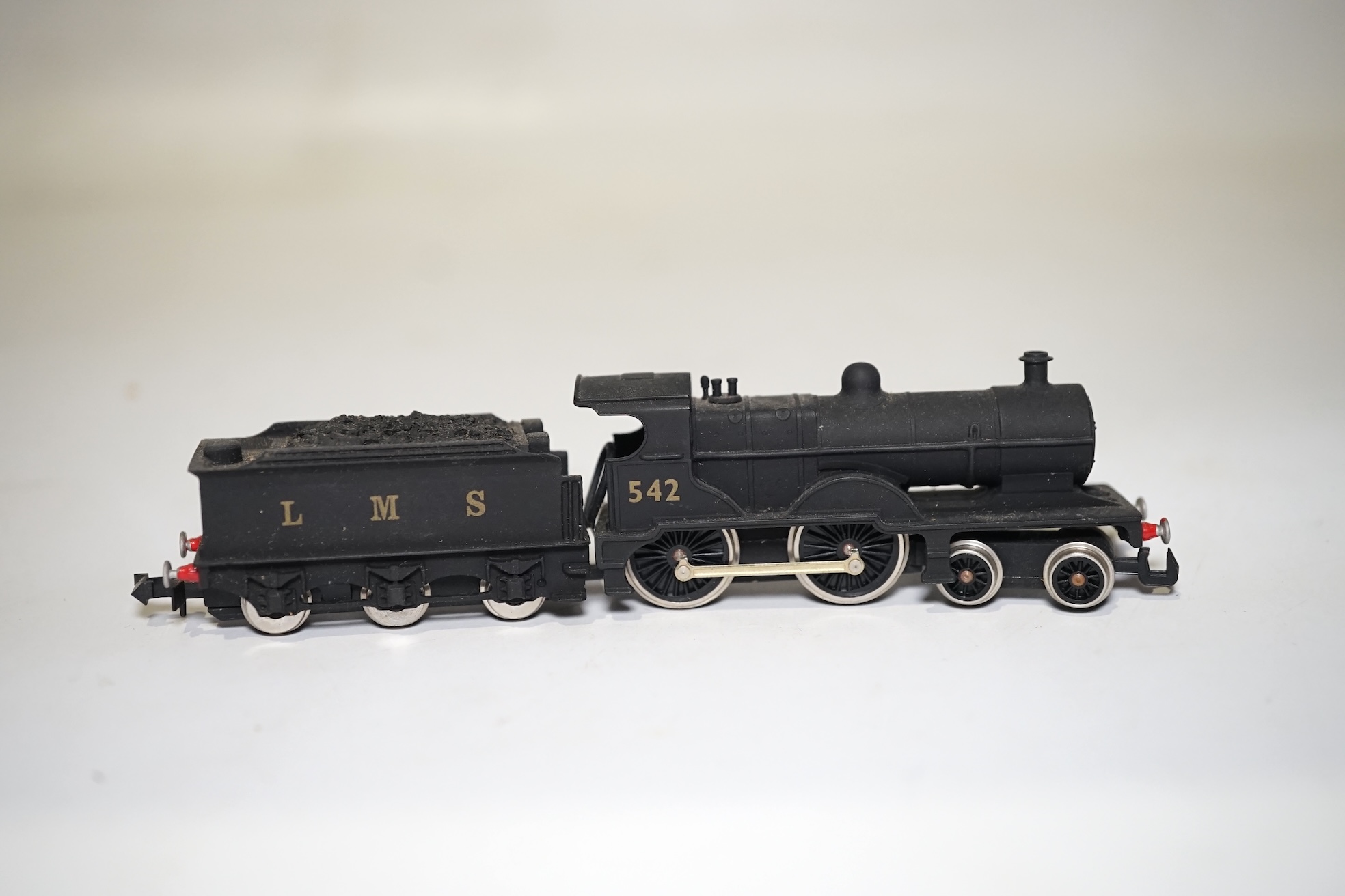 Three boxed Union Mills Models N gauge railway LNER locomotives; a Class Q2, 3359, a Class J26, 5734, and a Class 2P, 542. Condition - good.